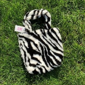 Faux Fur ZEEBRA Tote Bag